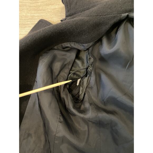 THE ROW Cashmere Belted Wrap Coat Black Sz 0 Quiet Luxury Designer USA - Picture 15 of 16